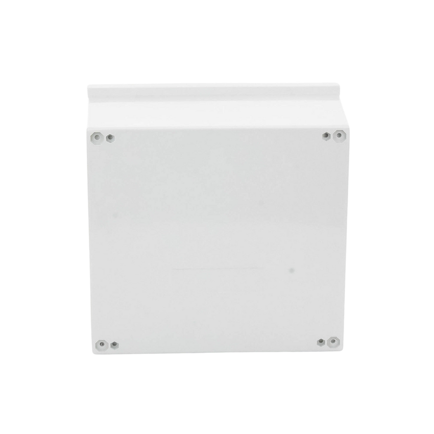 Gabinete de Poliéster IP65 Uso en Intemperie (400 x 400 x 200 mm) con Placa Trasera Interior de Plástico (Incluye Chapa y Llave).