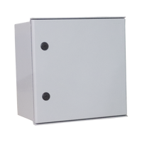 Gabinete de Poliéster IP65 Uso en Intemperie (400 x 400 x 200 mm) con Placa Trasera Interior de Plástico (Incluye Chapa y Llave).