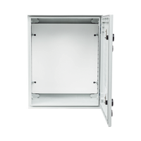 Gabinete de Poliéster IP65 Uso en Intemperie (400 x 500 x 200 mm) con Placa Trasera Interior de Plástico (Incluye Chapa y Llave).