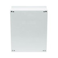 Gabinete de Poliéster IP65 Uso en Intemperie (400 x 500 x 200 mm) con Placa Trasera Interior de Plástico (Incluye Chapa y Llave).
