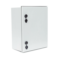 Gabinete de Poliéster IP65 Uso en Intemperie (400 x 500 x 200 mm) con Placa Trasera Interior de Plástico (Incluye Chapa y Llave).