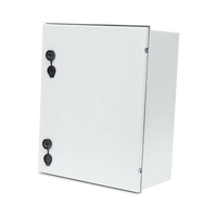 Gabinete de Poliéster IP65 Uso en Intemperie (400 x 500 x 200 mm) con Placa Trasera Interior de Plástico (Incluye Chapa y Llave).