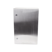 Gabinete de Acero Inoxidable IP66 Uso en Intemperie (400 x 600 x 250 mm) con Placa Interna Galvanizada.