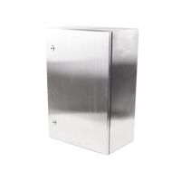 Gabinete de Acero Inoxidable IP66 Uso en Intemperie (400 x 600 x 250 mm) con Placa Interna Galvanizada.