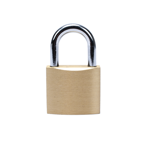 Candado de Latón Cuerpo 40 x 40 mm Con 3 Llaves. Diam. de Perno: 6.2 mm