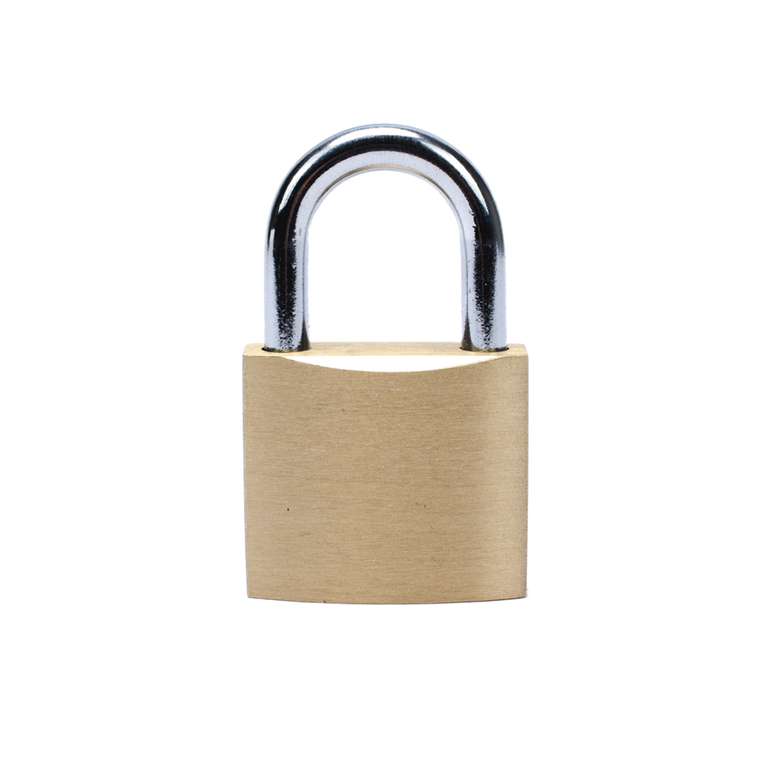 Candado de Latón Cuerpo 40 x 40 mm Con 3 Llaves. Diam. de Perno: 6.2 mm