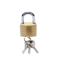 Candado de Latón Cuerpo 40 x 40 mm Con 3 Llaves. Diam. de Perno: 6.2 mm