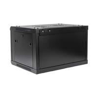 Gabinete PRECISION, Con Puerta de Cristal Templado, de 19in, 6UR, 450mm de Profundidad, Color Negro
