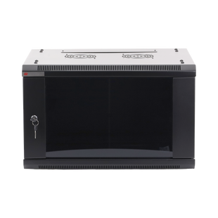 Gabinete PRECISION, Con Puerta de Cristal Templado, de 19in, 6UR, 450mm de Profundidad, Color Negro