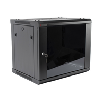 Gabinete PRECISION, Con Puerta de Cristal Templado, de 19in, 9UR, 450mm de Profundidad, Color Negro
