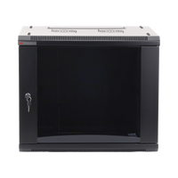 Gabinete PRECISION, Con Puerta de Cristal Templado, de 19in, 9UR, 450mm de Profundidad, Color Negro