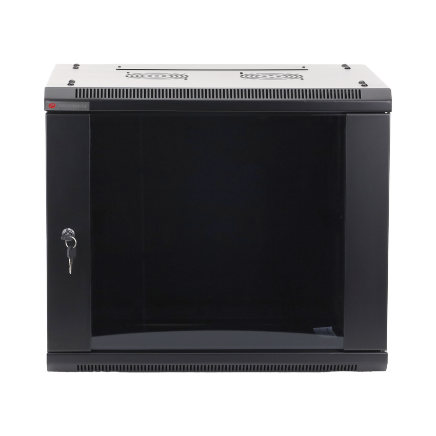 Gabinete PRECISION, Con Puerta de Cristal Templado, de 19in, 9UR, 450mm de Profundidad, Color Negro