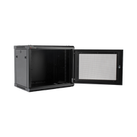 Gabinete PRECISION, Con Puerta Perforada, de 19in, 9UR, 450mm de Profundidad, Color Negro