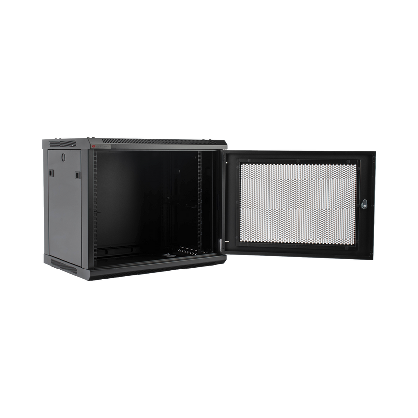 Gabinete PRECISION, Con Puerta Perforada, de 19in, 9UR, 450mm de Profundidad, Color Negro