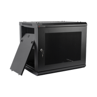 Gabinete PRECISION, Con Puerta Perforada, de 19in, 9UR, 450mm de Profundidad, Color Negro