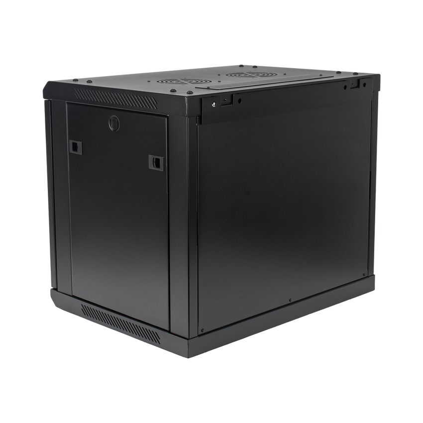 Gabinete PRECISION, Con Puerta Perforada, de 19in, 9UR, 450mm de Profundidad, Color Negro