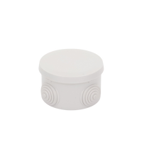 Caja Derivación-Conexión de Plástico Circular con 4 Glándulas de Goma (70 diámetro X 48 alto mm). Para Instalaciones Comerciales,  Residenciales e Industriales. Cerrado a Presión.