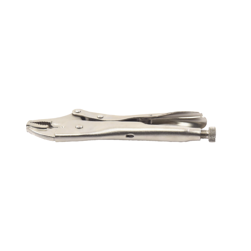 Pinza Perra Ajustable de Presión de 10”. Quijada Curva con Corta Alambre. Acero CR-V