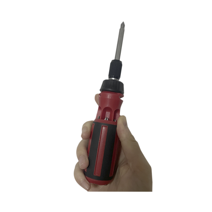 Desarmador 6 en 1 con Mango de Agarre Plástico (Torx #10 y #20, Hexagonal #5, PH0, PH2, Plana #5)
