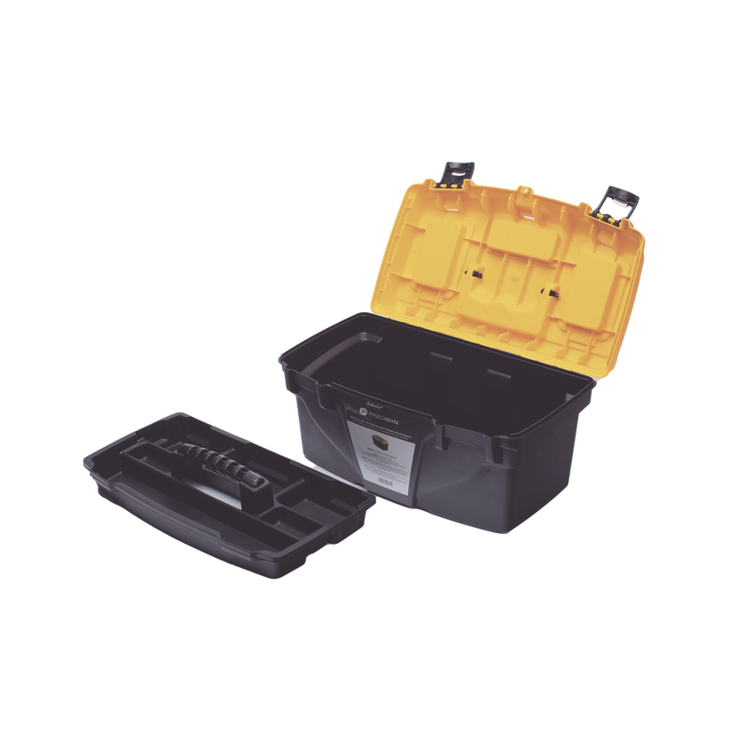 Caja Porta Herramientas 17", 44x26x23 cm Bicolor con Compartimientos para Tornillos.