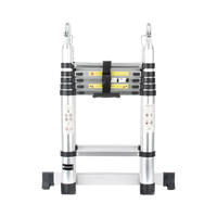 Escalera Telescópica de Aluminio Tipo Tijera de 1.9 + 1.9 Metros de Altura