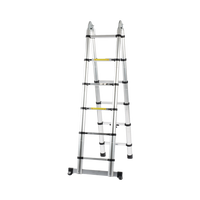 Escalera Telescópica de Aluminio Tipo Tijera de 1.9 + 1.9 Metros de Altura