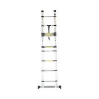 Escalera Telescópica de Aluminio Tipo Tijera de 1.9 + 1.9 Metros de Altura