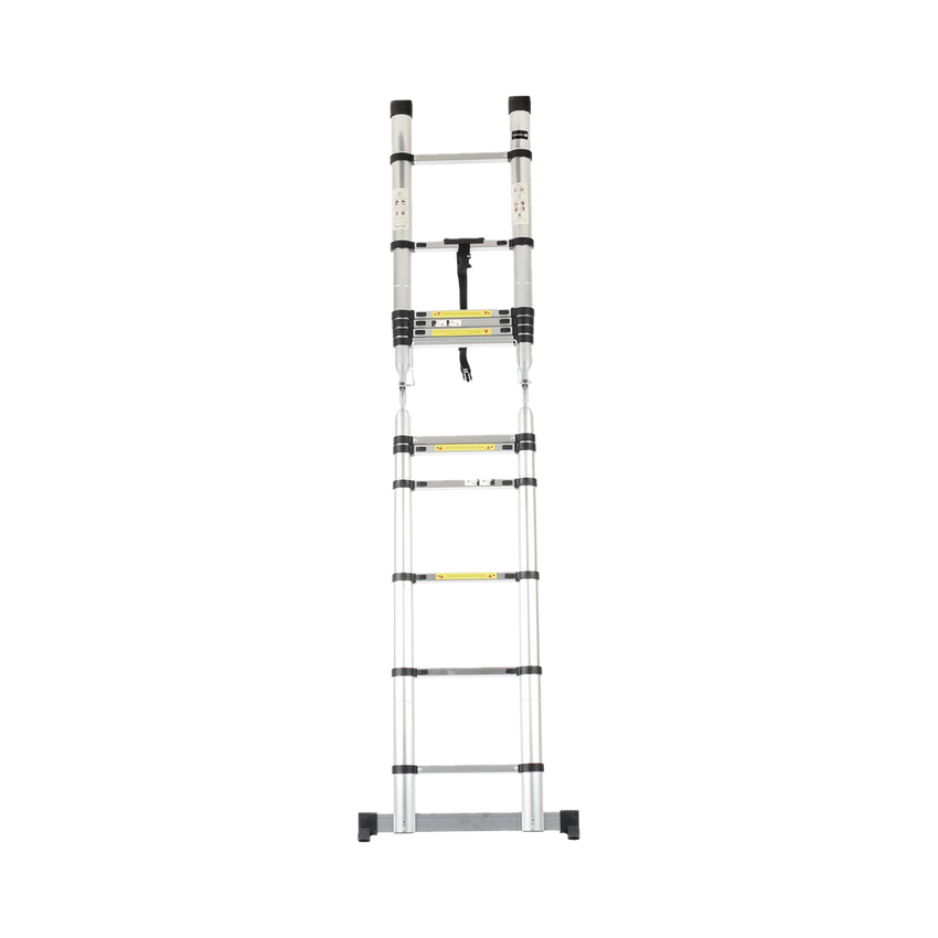 Escalera Telescópica de Aluminio Tipo Tijera de 1.9 + 1.9 Metros de Altura