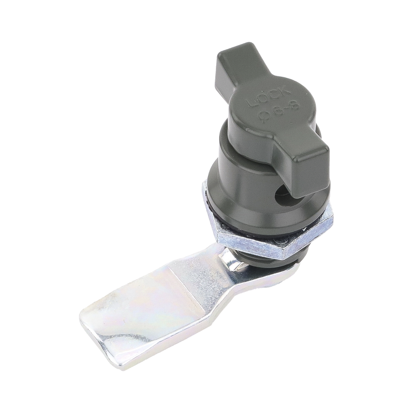 Cerradura de Medio Giro para Gabinetes Línea PST (Acero). Cuenta con Opción para Instalar Candado (no incluido).