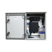 KIT de Gabinete de Poliéster (300 x 400 x 200 mm) + Controlador de Carga con Switch PoE (5) + Batería de 12V 7Ah