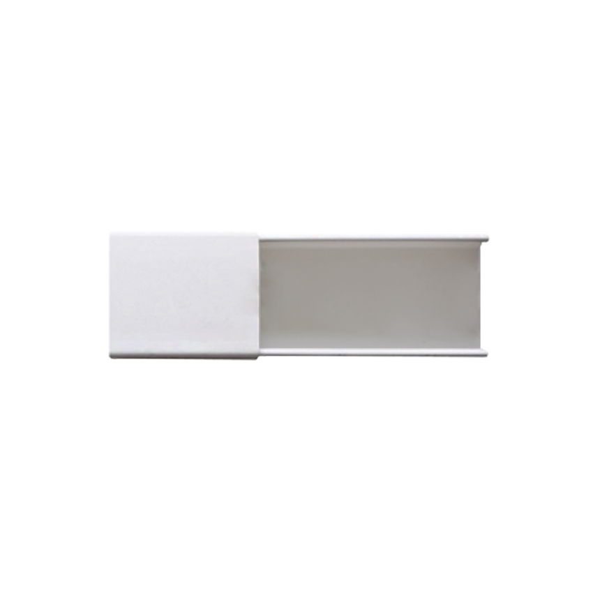 Canaleta blanca sin división, de PVC auto extinguible, 48 x 16 x tramo 2.5m (6101-01260