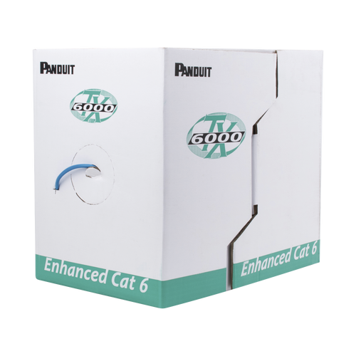 Bobina de Cable UTP 305 m. de Cobre, TX6000™ PanNet, Reelex, Azul, Categoría 6 Mejorado (23 AWG), PVC (CM), de 4 pares