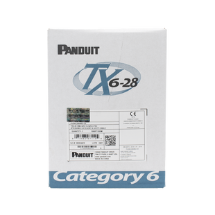 Bobina de Cable UTP 305 Metros (1000 Pies) de Cobre TX6-28Æ, Azul, Categoría 6, Diámetro Reducido (28 AWG), CM/LSZH, de 4 Pares