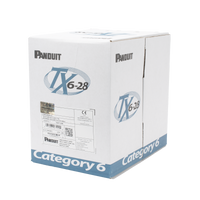 Bobina de Cable UTP 305 Metros (1000 Pies) de Cobre TX6-28Æ, Azul, Categoría 6, Diámetro Reducido (28 AWG), CM/LSZH, de 4 Pares