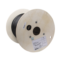Bobina de Cable UTP de 4 Pares, PanNet, Para Exterior con Gel, Cat6 (23 AWG), Industrial para Climas Extremos, Color Negro, 305 m