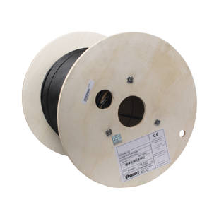Bobina de Cable UTP de 4 Pares, PanNet, Para Exterior con Gel, Cat6 (23 AWG), Industrial para Climas Extremos, Color Negro, 305 m