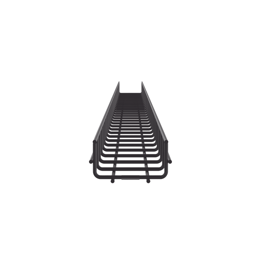 Charola Wire Basket de 12 in (304 mm) de Ancho, 2 in (50 mm) de Alto, 3 m de Largo, Hasta 209 Cables Cat6, Color Negro