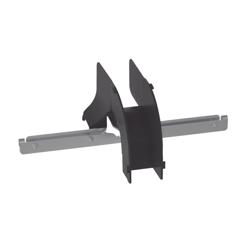 Bajada/Salida de Cables Para  Charola Wire Basket, de 2 in, Con Control de Radio de Curvatura, Color Negro