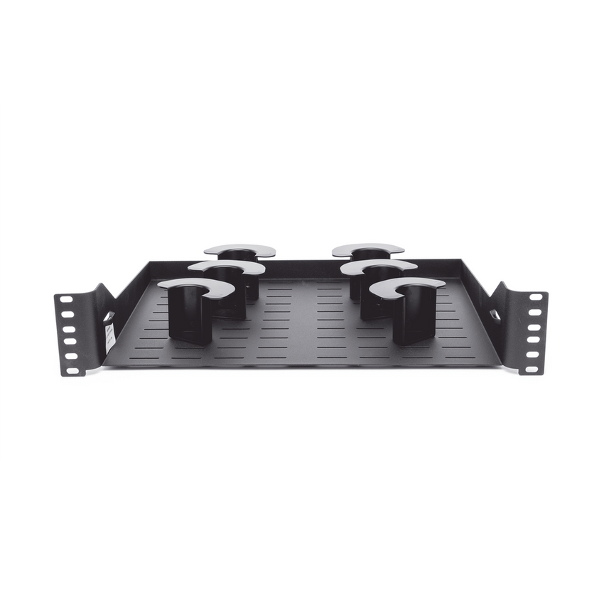 Charola Ventilada Para Administración de Cable en Racks o Gabinetes, con 6 Postes para Control de Holgura, de 19in, 2 UR, Color Negro