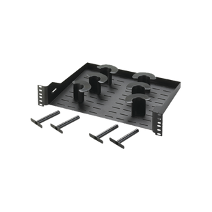 Charola Ventilada Para Administración de Cable en Racks o Gabinetes, con 6 Postes para Control de Holgura, de 19in, 2 UR, Color Negro