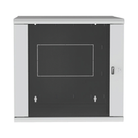 Gabinete PanZone de Montaje en Pared, de 19in, Puerta con Ventana de Seguridad, 12 UR, 762mm de Profundidad, Color Blanco