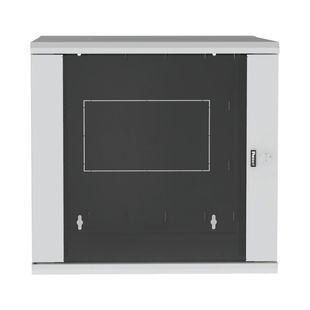 Gabinete PanZone de Montaje en Pared, de 19in, Puerta con Ventana de Seguridad, 12 UR, 762mm de Profundidad, Color Blanco
