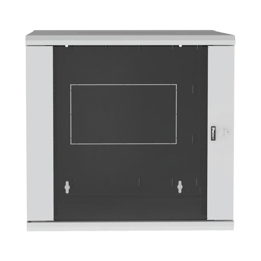 Gabinete PanZone de Montaje en Pared, de 19in, Puerta con Ventana de Seguridad, 12 UR, 762mm de Profundidad, Color Blanco