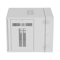 Gabinete PanZone de Montaje en Pared, de 19in, Puerta con Ventana de Seguridad, 12 UR, 762mm de Profundidad, Color Blanco
