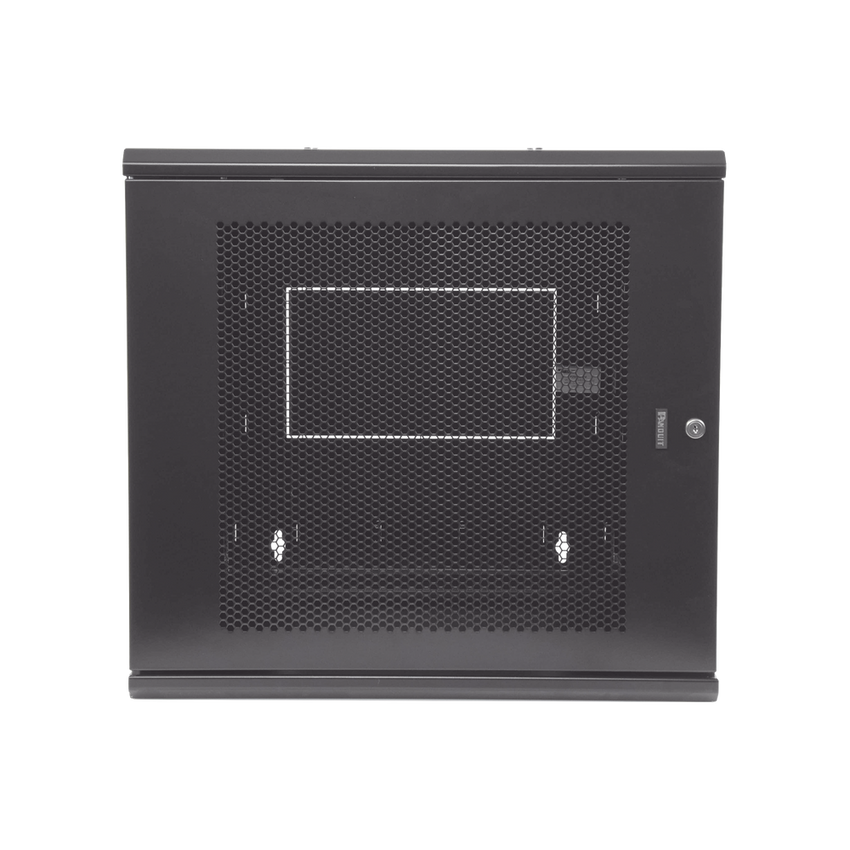 Gabinete PanZone de Montaje en Pared, de 19in, Puerta Ventilada, 12 UR, 635mm de Profundidad, Color Negro