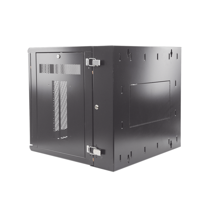 Gabinete PanZone de Montaje en Pared, de 19in, Puerta Ventilada, 12 UR, 635mm de Profundidad, Color Negro