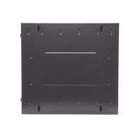 Gabinete PanZone de Montaje en Pared, de 19in, Puerta Ventilada, 12 UR, 635mm de Profundidad, Color Negro