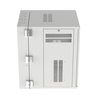 Gabinete PanZone de Montaje en Pared, de 19in, Puerta con Ventana de Seguridad, 18 UR, 762mm de Profundidad, Color Blanco