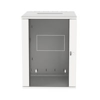 Gabinete PanZone de Montaje en Pared, de 19in, Puerta con Ventana de Seguridad, 18 UR, 762mm de Profundidad, Color Blanco