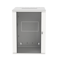 Gabinete PanZone de Montaje en Pared, de 19in, Puerta con Ventana de Seguridad, 18 UR, 762mm de Profundidad, Color Blanco